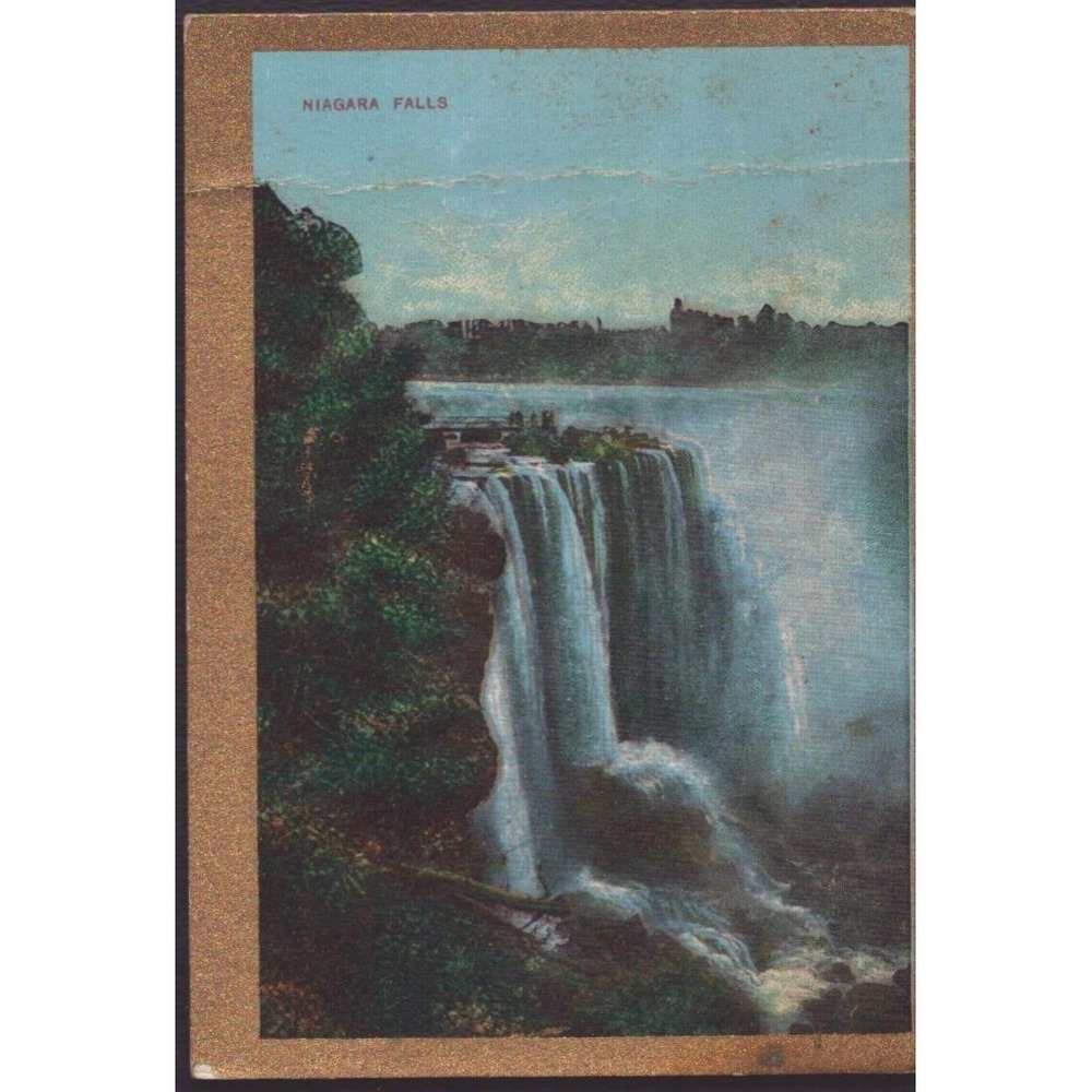 Vintage Pan Handle Scrap Niagara Falls Sights and Scenes Tobacco Card - Picture 1 of 2